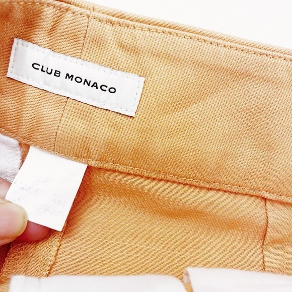 Club Monaco A line Denim Sandstorm Orange Pants SZ0 - Picture 8 of 9